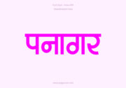 Panagar Hindi Text PNG Pink